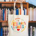 Groovy Student Advocate Appreciation Back To School Canvas Tote Bag
