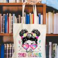 Hello 2nd Grade Messy Bun Back To School First Day Girl Kids Canvas Tote Bag Hello 2nd Grade Messy Bun Back To School First Day Girl Kids Canvas Tote Bag