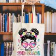 Hello 2nd Grade Messy Bun Girl Back To School First Day Canvas Tote Bag Hello 2nd Grade Messy Bun Girl Back To School First Day Canvas Tote Bag