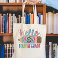 Hello Fourth Grade Tie Dye Pencil Back To School 4th Grade Canvas Tote Bag Hello Fourth Grade Tie Dye Pencil Back To School 4th Grade Canvas Tote Bag
