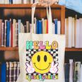Hello Kindergarten Smile Face Back To School Girl Kid Canvas Tote Bag Hello Kindergarten Smile Face Back To School Girl Kid Canvas Tote Bag