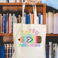 Hello Third Grade Back To School Pencil Tie Dye 3rd Grade Canvas Tote Bag Hello Third Grade Back To School Pencil Tie Dye 3rd Grade Canvas Tote Bag
