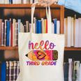 Hello Third Grade Back To School Pencil Tie Dye 3rd Grade Performance Canvas Tote Bag
