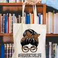 HR Director Leopard Messy Bun Appreciation Back To School Performance Canvas Tote Bag