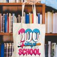 HUGvyn 100 Days Of School Baseball Ice Cream Teacher Student Canvas Tote Bag HUGvyn 100 Days Of School Baseball Ice Cream Teacher Student Canvas Tote Bag
