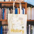 Just a Girl Who Loves History Cute Back To School Kids Girls Canvas Tote Bag Just a Girl Who Loves History Cute Back To School Kids Girls Canvas Tote Bag