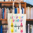 Kindergarten Back To School Crayons Let's Eat Crayon Canvas Tote Bag