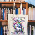 Kindergarten Back To School First Day Girls Rollin Unicorn Canvas Tote Bag