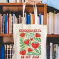 Kindergarten Is My Jam Boho Floral Strawberry Back To School Canvas Tote Bag Kindergarten Is My Jam Boho Floral Strawberry Back To School Canvas Tote Bag