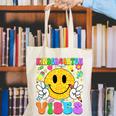 Kindergarten Vibes Smile Face Back To School Kinder Girl Kid Canvas Tote Bag Kindergarten Vibes Smile Face Back To School Kinder Girl Kid Canvas Tote Bag