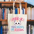 Kitten Back To School Girls Preschool Cat Lover Canvas Tote Bag Kitten Back To School Girls Preschool Cat Lover Canvas Tote Bag