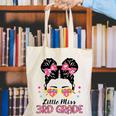 Little Miss 3rd Grade Messy Bun Back To School Canvas Tote Bag Little Miss 3rd Grade Messy Bun Back To School Canvas Tote Bag