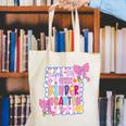 Little Miss Kindergarten Kids Girls Coquette Back To School Canvas Tote Bag