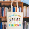 I Love My Job For All The Little Reasons Back To School Canvas Tote Bag I Love My Job For All The Little Reasons Back To School Canvas Tote Bag