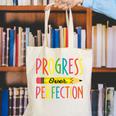 Motivational Quotes Back To School Progress Over Perfection Canvas Tote Bag Motivational Quotes Back To School Progress Over Perfection Canvas Tote Bag