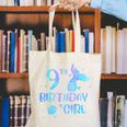 Ninth Birthday Girl Mermaid 9th Toddler's Back To School Canvas Tote Bag Ninth Birthday Girl Mermaid 9th Toddler's Back To School Canvas Tote Bag