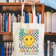 Peace Love 6th Grade Smile Face Back To School Sixth Grade Canvas Tote Bag Peace Love 6th Grade Smile Face Back To School Sixth Grade Canvas Tote Bag