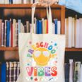 Preschool Vibes Groovy Back To School Girls Kids Canvas Tote Bag Preschool Vibes Groovy Back To School Girls Kids Canvas Tote Bag