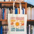 Retro 1st Grade Daisy Colorful Back To School First Grade Canvas Tote Bag Retro 1st Grade Daisy Colorful Back To School First Grade Canvas Tote Bag