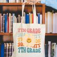Retro 7th Grade Daisy Colorful Back To School Seventh Grade Canvas Tote Bag Retro 7th Grade Daisy Colorful Back To School Seventh Grade Canvas Tote Bag