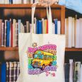 School Bus Driver Groovy Retro Back To School Canvas Tote Bag