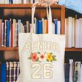Senior Class Of 2026 Hibiscus Floral Girls Back To School Canvas Tote Bag