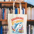 Sharking Into 1st Grade Back To School Shark Canvas Tote Bag