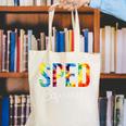 Sped Squad For Work Tie Dye Back To School Appreciation Day Canvas Tote Bag