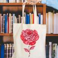 Sporty Rose Graphic With Baseball And Rugby Ball Petals Canvas Tote Bag