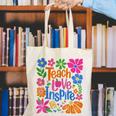 Teach Love Inspire Back To School Canvas Tote Bag Teach Love Inspire Back To School Canvas Tote Bag