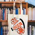 Tigers Cheerleading Back To School Cheer Team Spirit Orange Canvas Tote Bag