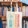 Vintage Class Of 2030 Graduation Back To School USA Flag Canvas Tote Bag
