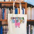 Women Occupational Therapy OT Pencil Bow Back To School COTA Canvas Tote Bag