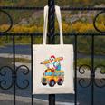 Back To School Chicken School Bus 100 Days Of School Canvas Tote Bag
