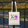 Back To School F Is For Kindergarten Rainbow Apple Kid Canvas Tote Bag