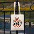 Back To School Retro Apple PRE-K Classroom Canvas Tote Bag Back To School Retro Apple PRE-K Classroom Canvas Tote Bag