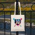 Baseball 10 Year Old Boy Ice Cream Drip 10th Birthday Player Canvas Tote Bag Baseball 10 Year Old Boy Ice Cream Drip 10th Birthday Player Canvas Tote Bag