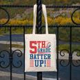 Baseball Fifth Grade Back To School 5th Grade Batter Up Canvas Tote Bag