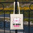 Cute 1st Grade Vibes Cat Kitten Lover Back To School Girls Canvas Tote Bag Cute 1st Grade Vibes Cat Kitten Lover Back To School Girls Canvas Tote Bag