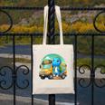 Dinosaur Kids Riding a Bus Back To School Ready To Crush Canvas Tote Bag Dinosaur Kids Riding a Bus Back To School Ready To Crush Canvas Tote Bag