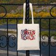 Game Day Baseball Leopard Coquette Bow Mama Mom Sister Canvas Tote Bag