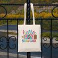 Hello Second Grade Pencil Tie Dye Back To School 2nd Grade Canvas Tote Bag