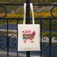 Hello Second Grade Tie Dye Pencil Back To School 2nd Grade Canvas Tote Bag