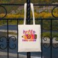 Hello Third Grade Back To School Pencil Tie Dye 3rd Grade Performance Canvas Tote Bag