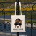 HR Director Leopard Messy Bun Appreciation Back To School Performance Canvas Tote Bag