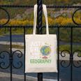 Just a Girl Who Loves Geography Back To School Kids Girls Canvas Tote Bag