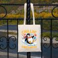 Kids Chillin In Kindergarten Penguin Student Back To School Boys Canvas Tote Bag