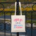 Kitten Back To School Girls Preschool Cat Lover Canvas Tote Bag Kitten Back To School Girls Preschool Cat Lover Canvas Tote Bag