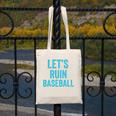 Let's Ruin Baseball Baseball Humor Sarcastic Baseball Premium Tri-Blend Canvas Tote Bag
