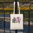 LiL Miss Pre-K Girls Coquette Bow Gingham Bow Back To School Canvas Tote Bag